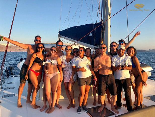 Santorini Luxury Sunset Cruise with Ammoudi Bay Views
